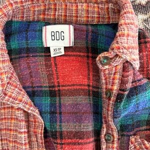 BDG Colorful Flannel Button-Up